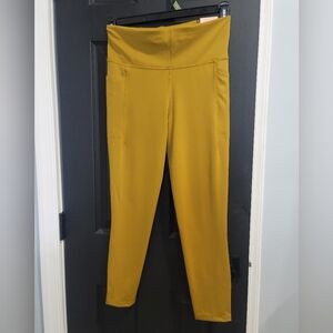 Calia yellow ish brown almost mustard leggings medium 7/8